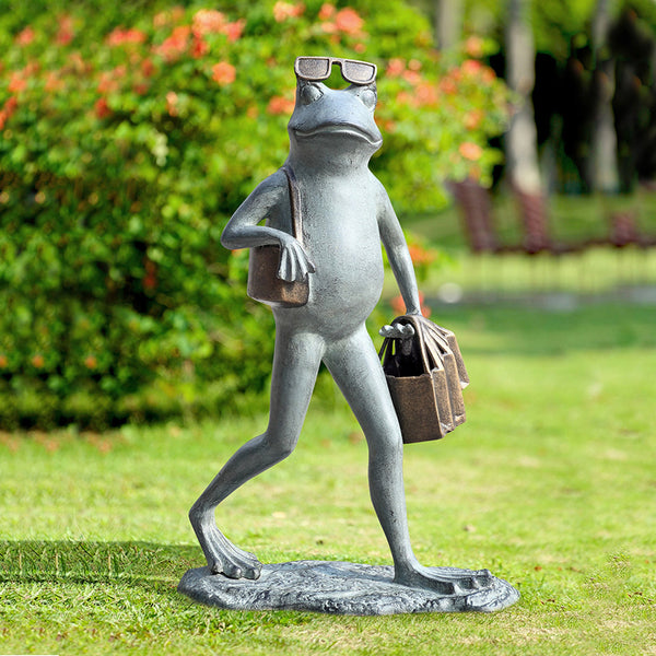 Suave Shopper Frog Garden Sculpture SPI Home