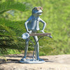 Jazzy Keyboard Frog Garden Sculpture