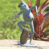 Frog Conga Drummer Garden Sculpture