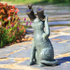 Observant Cat Garden Sculpture