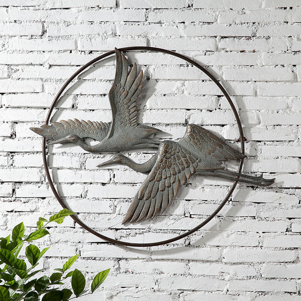 Herons in Flight Garden Wall Hanging