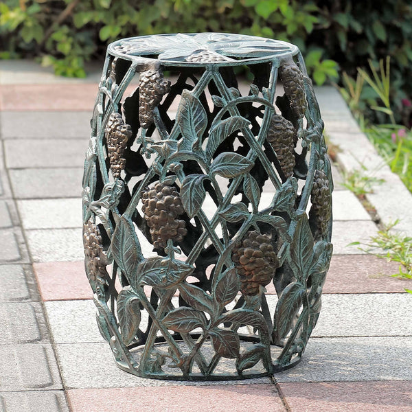 Duranta Flower and Leaf Garden Garden Stool - Gifts for You 'n Me