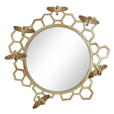 Honeycomb and Bee Wall Mirror
