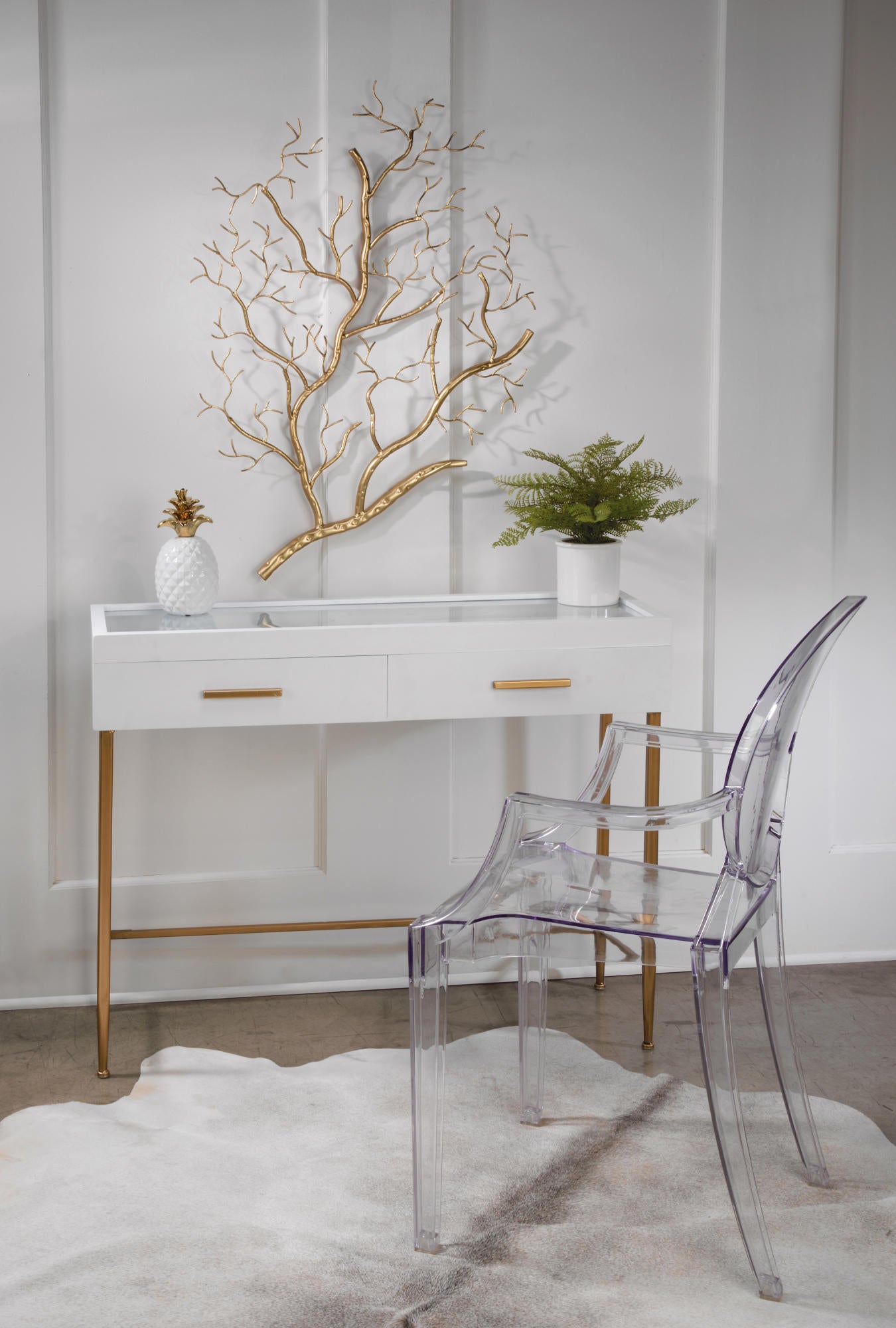 Gold Branch Wall Decor - Metal