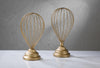 Balloon Wire Hat Stands Set of 2  (Gold & White)