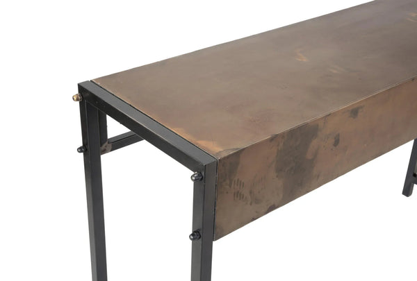 Industrial Bronze Metal Console Table - Gifts for You 'n Me