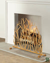 38.5W Italian Gold Iron Twig Fire Screen Fireplace