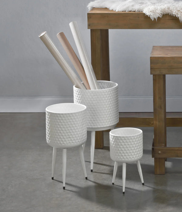 Textured Metal Bins - Set of 3 - Gifts for You 'n Me