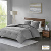 Finley 3 Piece Cotton Waffle Weave Comforter Set - Grey