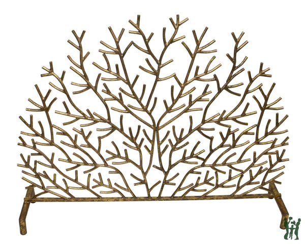 39.75W Italian Gold Coral Decorative Fire Screen Fireplace