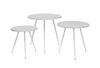 White Metal Side Tables - Set of 3