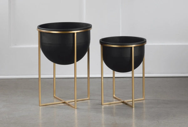 Metal Bin Set with Gold Stands - Gifts for You 'n Me