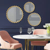 Marlowe Round Gold Wall Decor Mirror 3 Piece Set