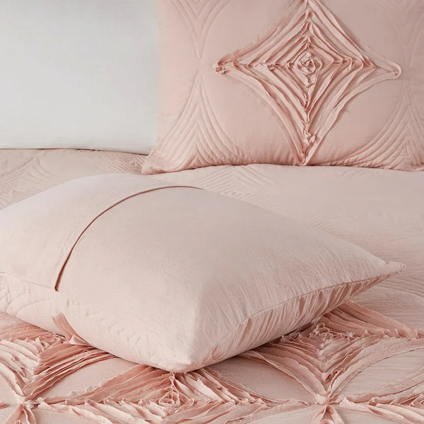 Colette 4 Piece Blush Comforter Set by Madison Park - Gifts for You 'n Me