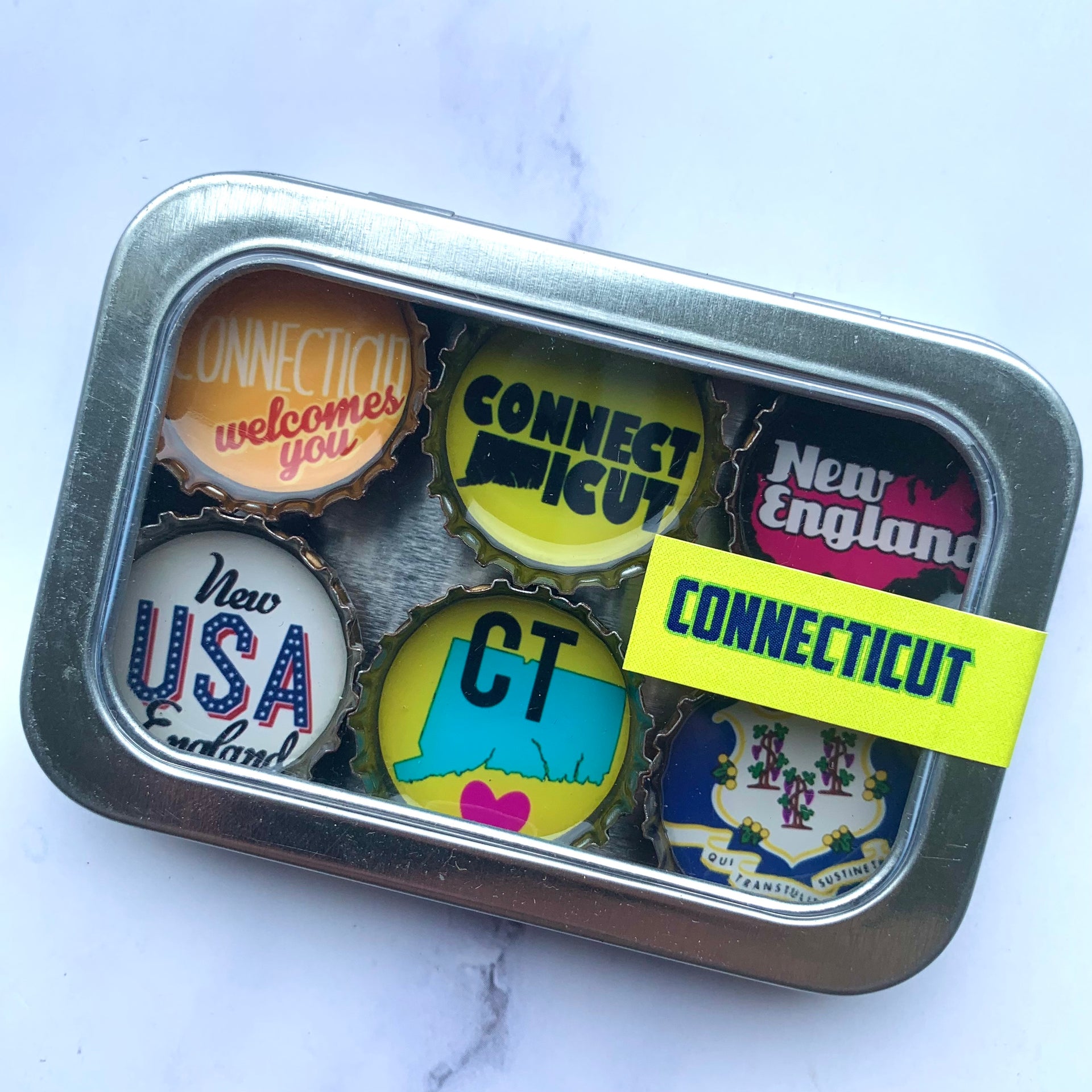 Connecticut Magnets - Set of 6 - Gifts for You 'n Me
