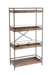 4-Tier Display with Glass Covered Storage Drawers
