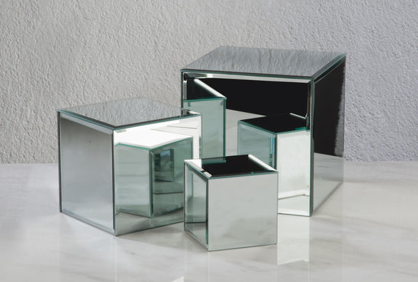 Square Glass Mirror Risers - Set of 3 - Gifts for You 'n Me