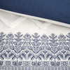 Mila 3 Piece Cotton Navy Comforter Set with Chenille Tufting by INK+IVY