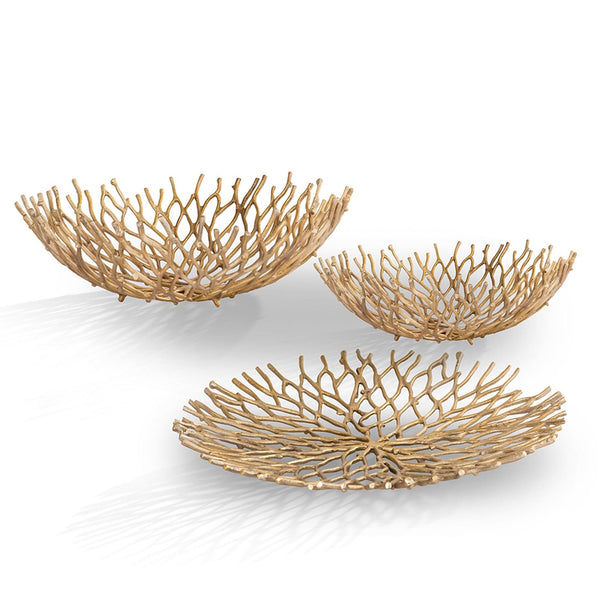 Coral Tray and Bowls - Set of 3 SPI Home