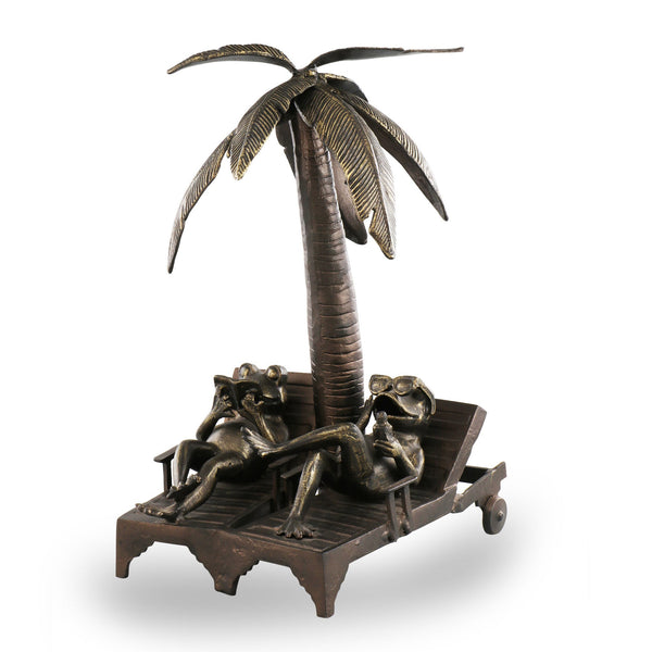 Frog on Vacation Garden Sculpture SPI Home