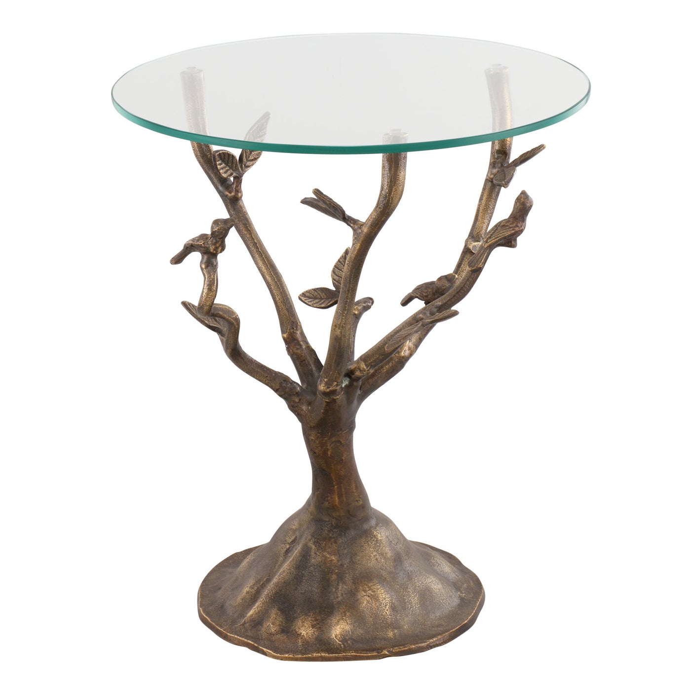 Birds and Leaves End Table