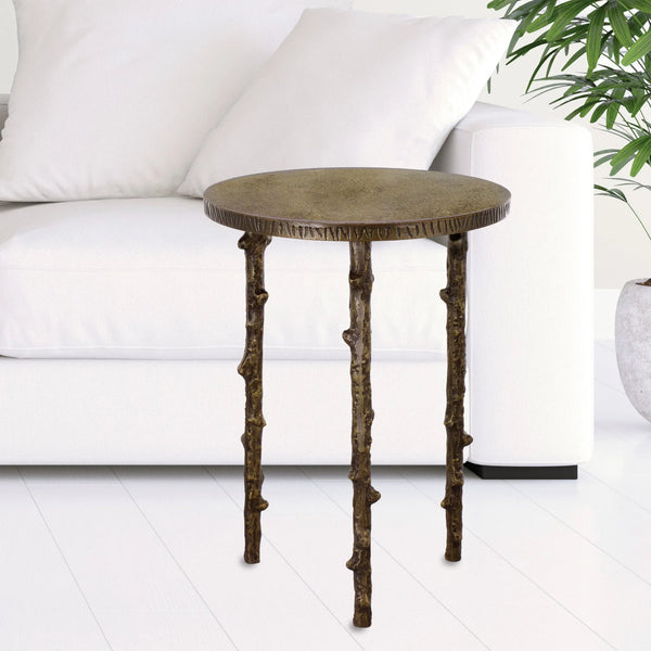 Three Branch Aluminum End Table - Gifts for You 'n Me