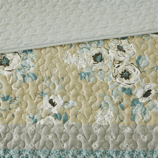 Willa 6 Piece Reversible Coverlet Set - Green