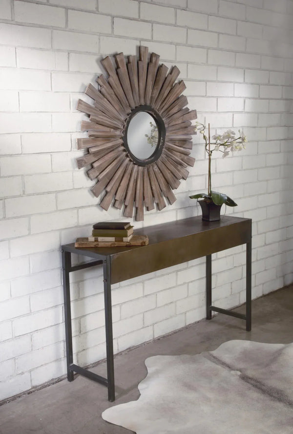 Wooden Starburst Wall Mirror - Natural - Gifts for You 'n Me