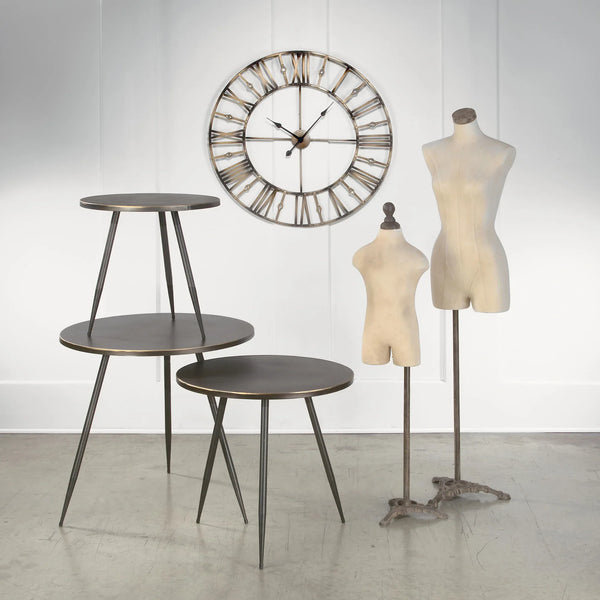 Gold Edge Metal Side Tables - Set of 3 - Gifts for You 'n Me