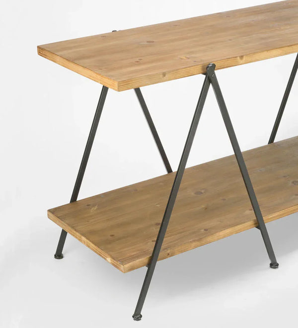 2-Tier Wooden Plank Table - Gifts for You 'n Me