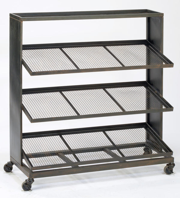 Industrial Black Iron 12-Bin Shelf