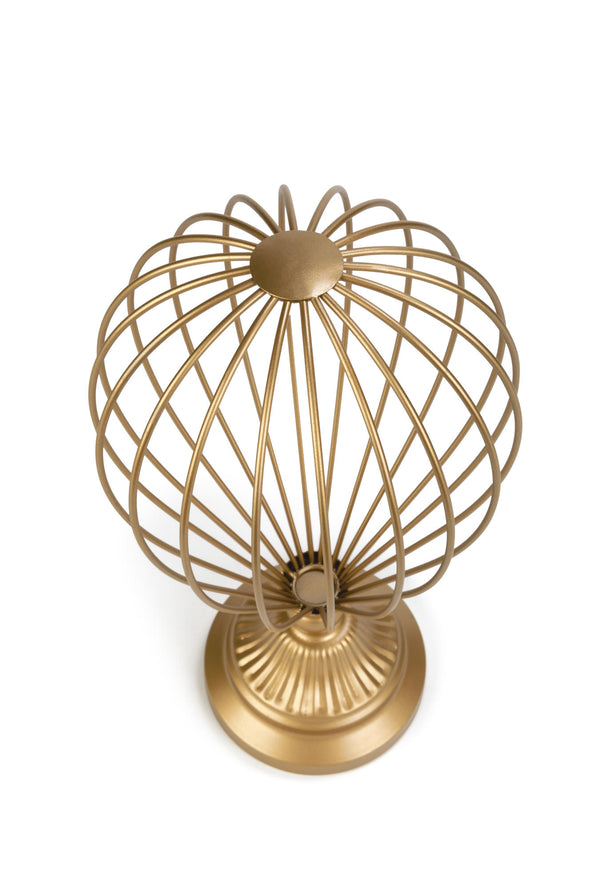 Balloon Wire Hat Stands Set of 2  (Gold & White)