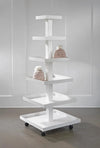 Square 6 Tier Metal Display - White