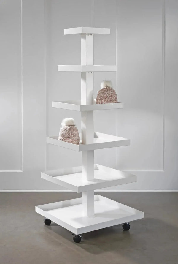 Square 6 Tier Metal Display - White - Gifts for You 'n Me