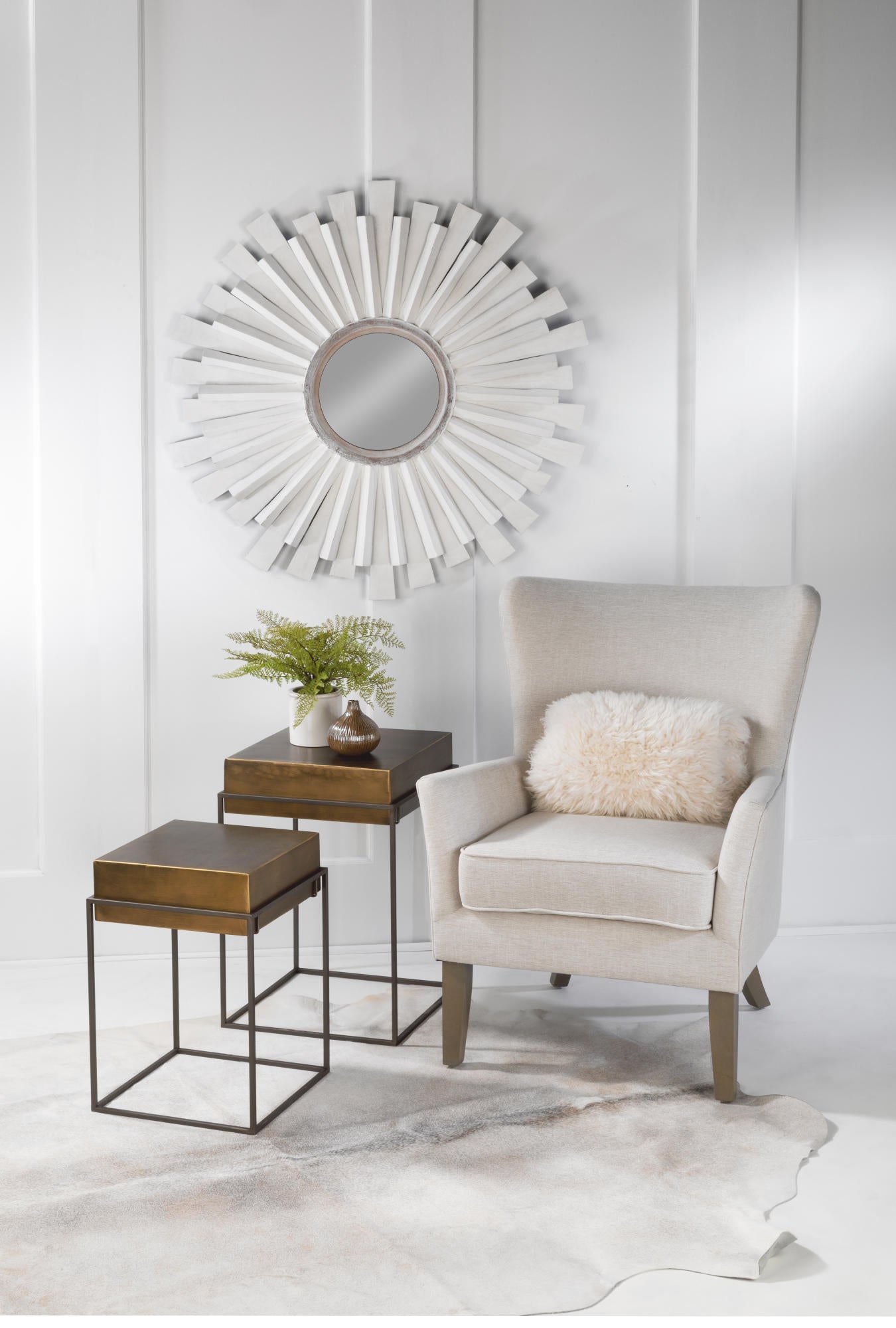Metal Convertible Side Tables/Bins Set