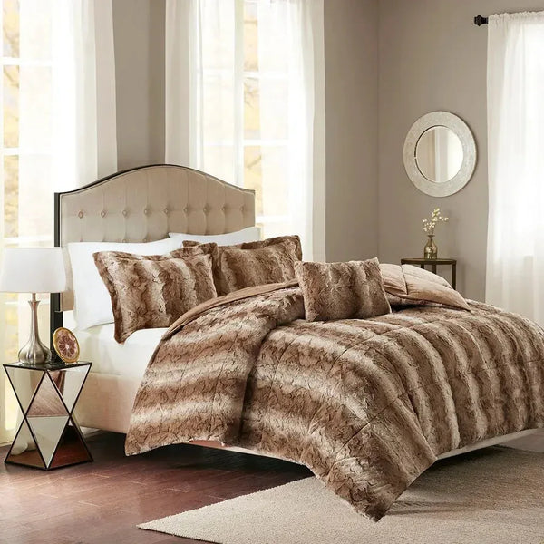 Zuri Faux Fur Comforter Set by Madison Park - Gifts for You 'n Me