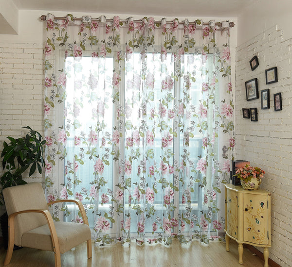 Dolce Mela Sheer Curtain Panels - Budapest 60x100
