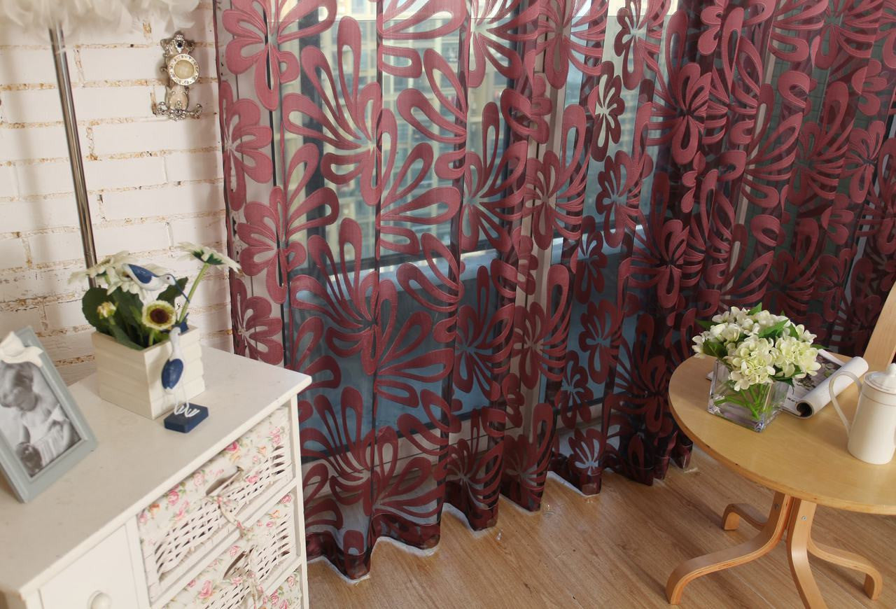 Dolce Mela Sheer Curtain Panels - Madrid  60x100