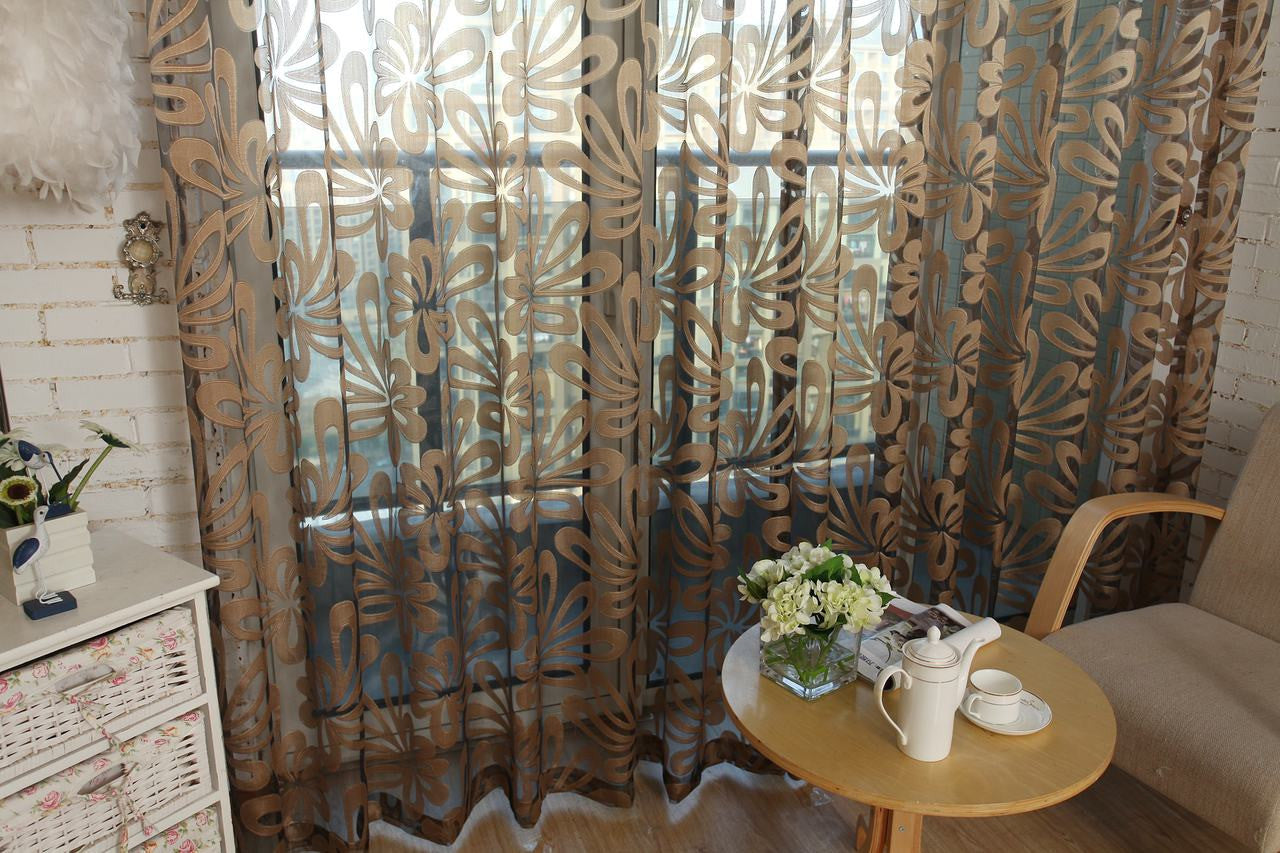 Dolce Mela Sheer Curtain Panels - Barcelona 60x100