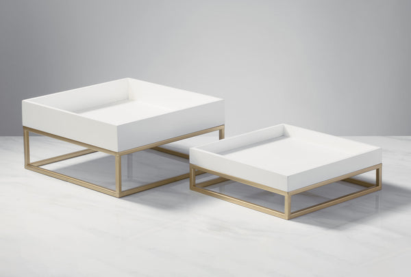 Set of 2 Wooden Square Riser/Bins - Gifts for You 'n Me