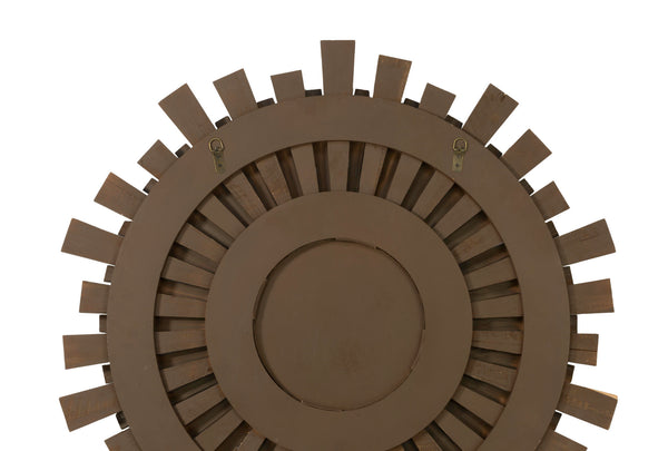 Wooden Starburst Wall Mirror - Natural