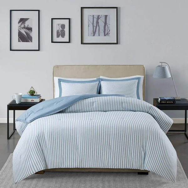 Hayden Reversible Yarn Dyed Down Alternative Comforter Set by Madison park Essentials - Gifts for You 'n Me