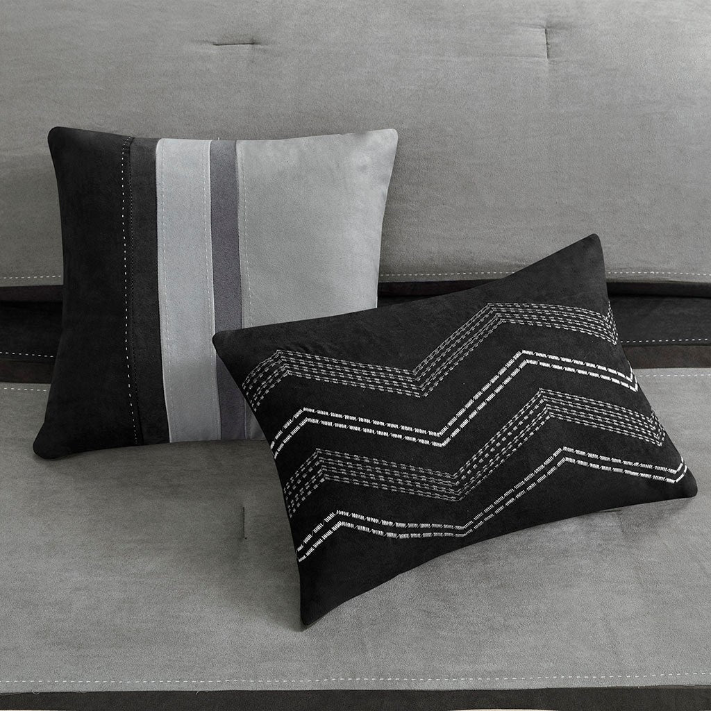 Palisades 7 Piece Faux Suede Comforter Set by Madison Park