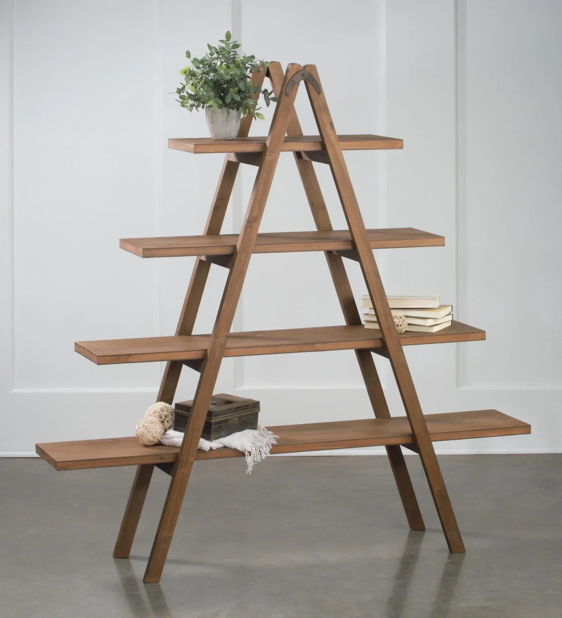 4 Tier A-Frame Display Shelf - Natural - Gifts for You 'n Me