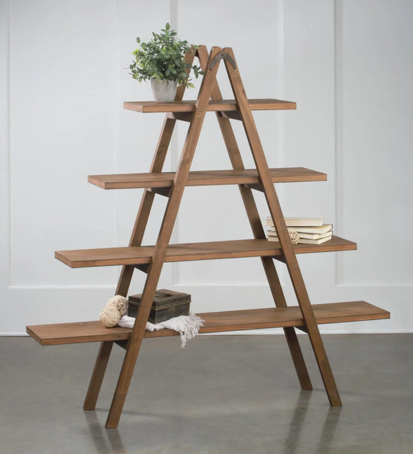 4 Tier A-Frame Display Shelf - Natural - Gifts for You 'n Me