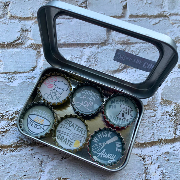 Kiss The Cook Magnets - Set of 6 - Gifts for You 'n Me