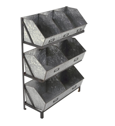 Industrial Metal or Wooden Bin Organizer/Display