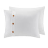 Finley 3 Piece Cotton Waffle Weave Comforter set - White