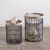 Set of Two Tray Tables with Storage