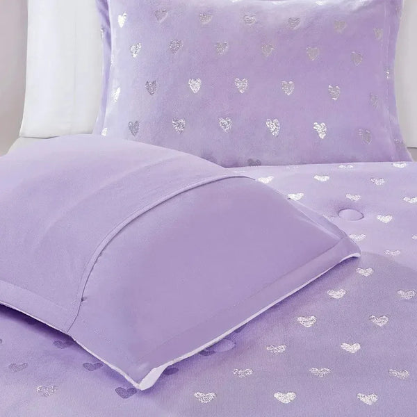 Rosalie Metallic Printed Plush Comforter Set by Mi Zone - Gifts for You 'n Me